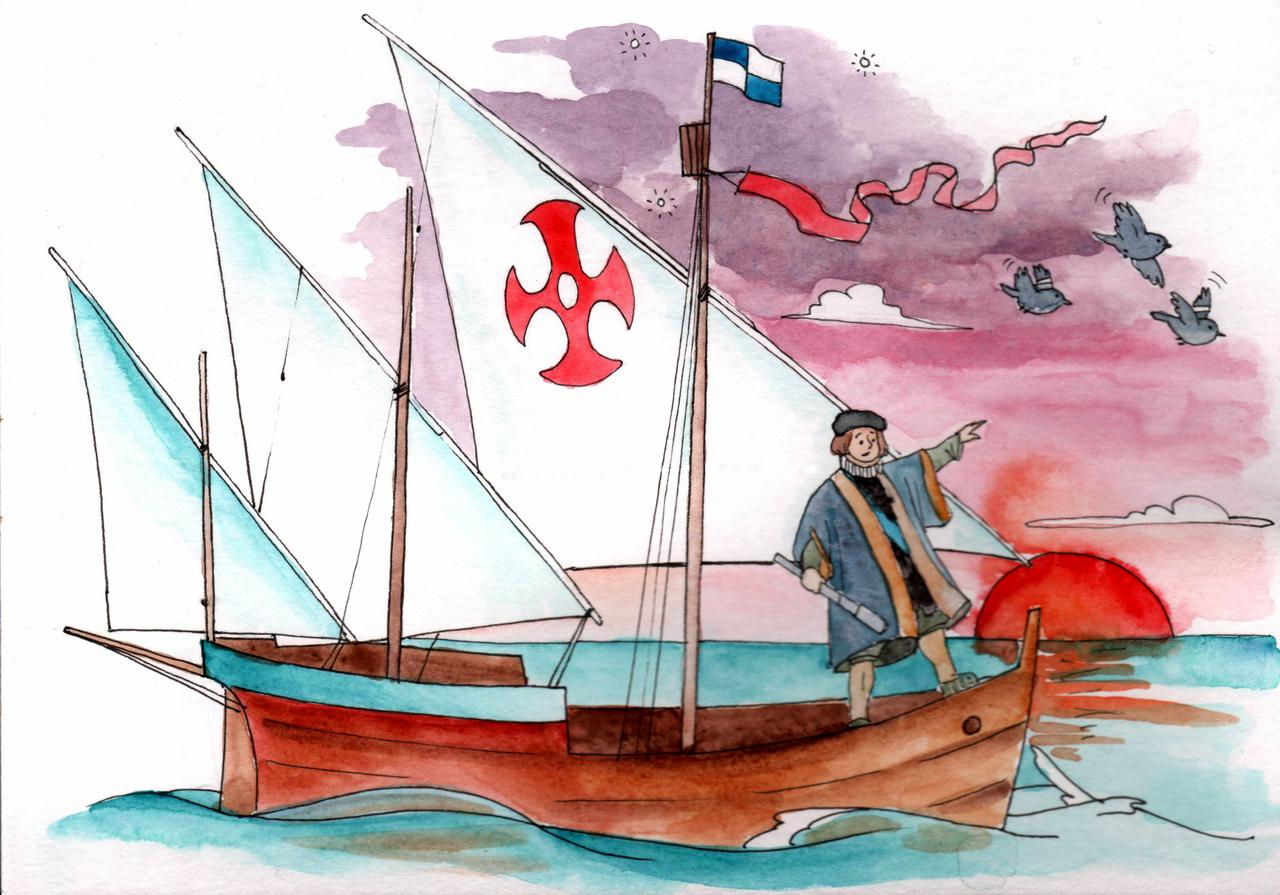 Христофор Колумб на корабле «Санта-Мария»