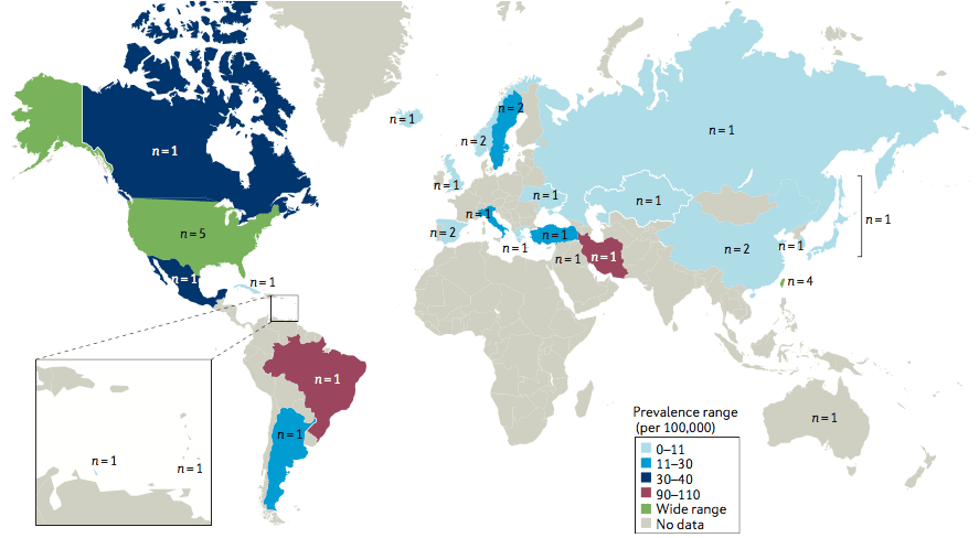 Распространенность СКВ