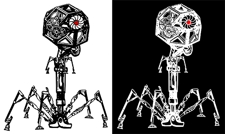 Бактериофаг в стиле стимпанк