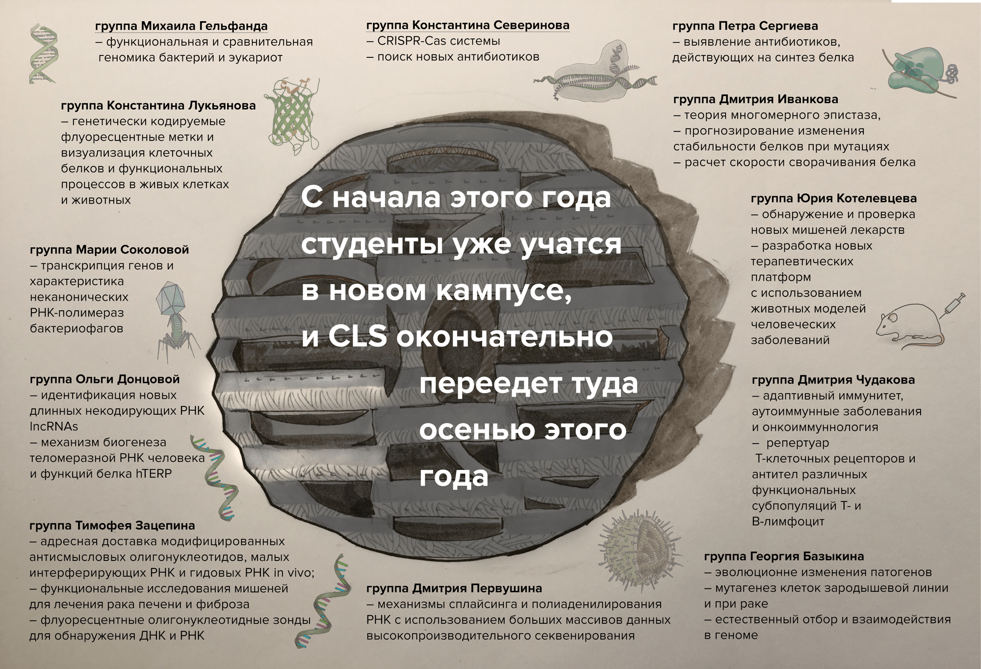 В Центре наук о жизни — двенадцать лабораторий